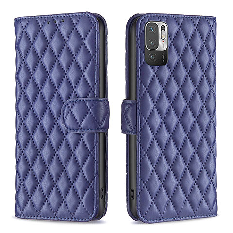 Coque Portefeuille Livre Cuir Etui Clapet B19F pour Xiaomi POCO M3 Pro 5G Bleu