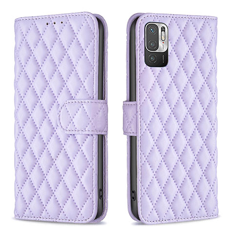 Coque Portefeuille Livre Cuir Etui Clapet B19F pour Xiaomi POCO M3 Pro 5G Violet