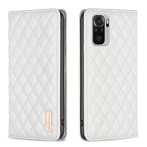 Coque Portefeuille Livre Cuir Etui Clapet B19F pour Xiaomi Poco M5S Blanc