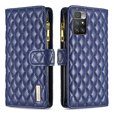 Coque Portefeuille Livre Cuir Etui Clapet B19F pour Xiaomi Redmi 10 (2022) Bleu