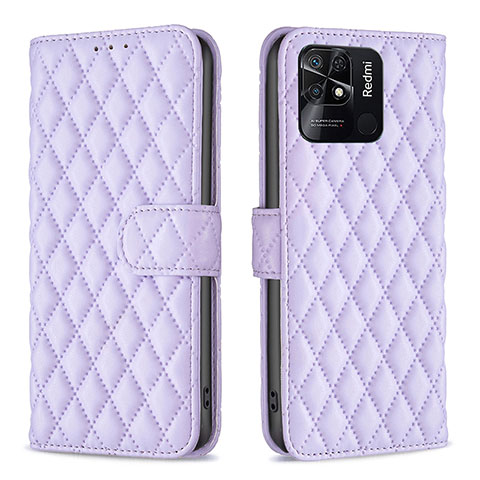 Coque Portefeuille Livre Cuir Etui Clapet B19F pour Xiaomi Redmi 10 Power Violet