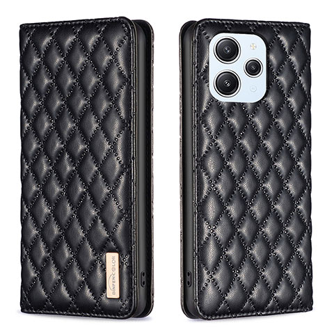 Coque Portefeuille Livre Cuir Etui Clapet B19F pour Xiaomi Redmi 12 4G Noir