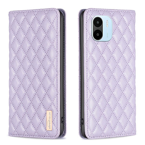 Coque Portefeuille Livre Cuir Etui Clapet B19F pour Xiaomi Redmi A2 Violet