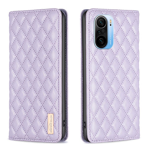 Coque Portefeuille Livre Cuir Etui Clapet B19F pour Xiaomi Redmi K40 5G Violet