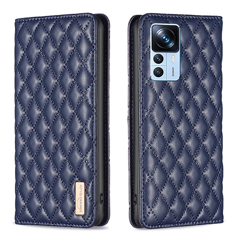 Coque Portefeuille Livre Cuir Etui Clapet B19F pour Xiaomi Redmi K50 Ultra 5G Bleu