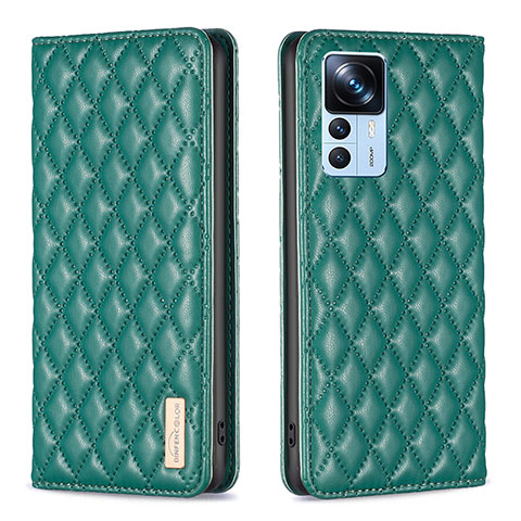 Coque Portefeuille Livre Cuir Etui Clapet B19F pour Xiaomi Redmi K50 Ultra 5G Vert