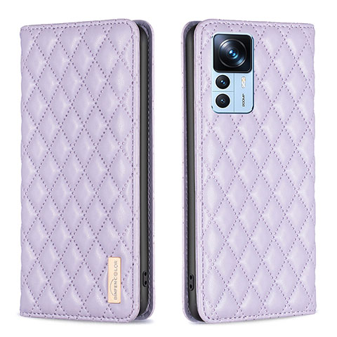 Coque Portefeuille Livre Cuir Etui Clapet B19F pour Xiaomi Redmi K50 Ultra 5G Violet