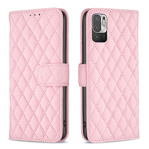 Coque Portefeuille Livre Cuir Etui Clapet B19F pour Xiaomi Redmi Note 10 5G Or Rose