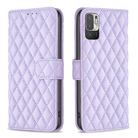 Coque Portefeuille Livre Cuir Etui Clapet B19F pour Xiaomi Redmi Note 10 5G Violet