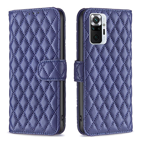 Coque Portefeuille Livre Cuir Etui Clapet B19F pour Xiaomi Redmi Note 10 Pro 4G Bleu