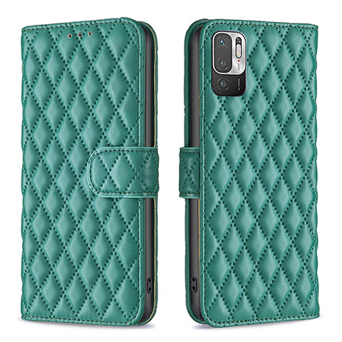 Coque Portefeuille Livre Cuir Etui Clapet B19F pour Xiaomi Redmi Note 10T 5G Vert