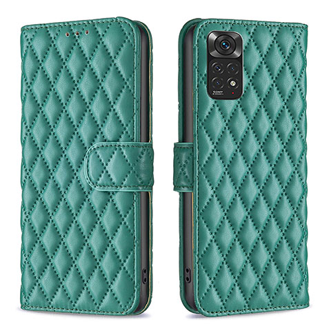 Coque Portefeuille Livre Cuir Etui Clapet B19F pour Xiaomi Redmi Note 11 4G (2022) Vert