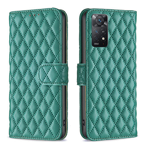 Coque Portefeuille Livre Cuir Etui Clapet B19F pour Xiaomi Redmi Note 11 Pro 4G Vert