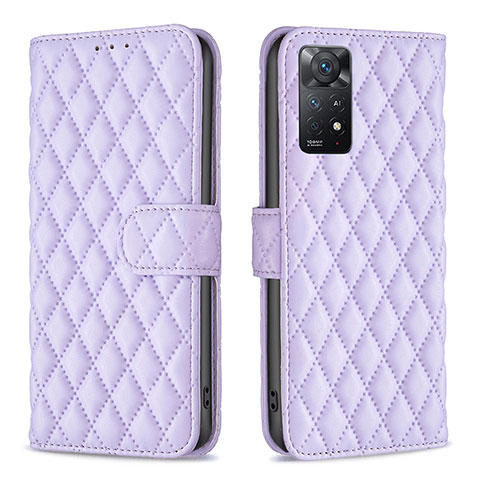 Coque Portefeuille Livre Cuir Etui Clapet B19F pour Xiaomi Redmi Note 11 Pro 4G Violet