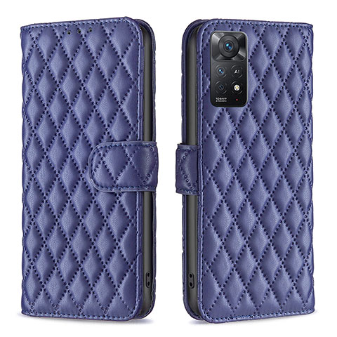 Coque Portefeuille Livre Cuir Etui Clapet B19F pour Xiaomi Redmi Note 11 Pro 5G Bleu