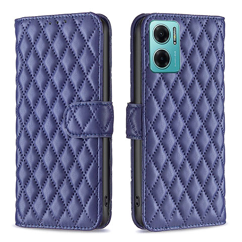 Coque Portefeuille Livre Cuir Etui Clapet B19F pour Xiaomi Redmi Note 11E 5G Bleu