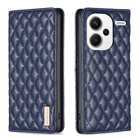 Coque Portefeuille Livre Cuir Etui Clapet B19F pour Xiaomi Redmi Note 13 Pro+ Plus 5G Bleu