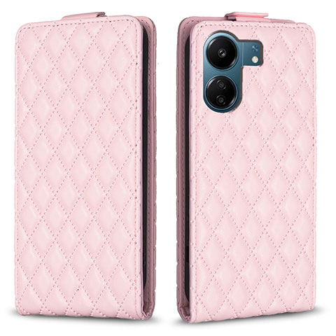 Coque Portefeuille Livre Cuir Etui Clapet B20F pour Xiaomi Redmi 13C Or Rose