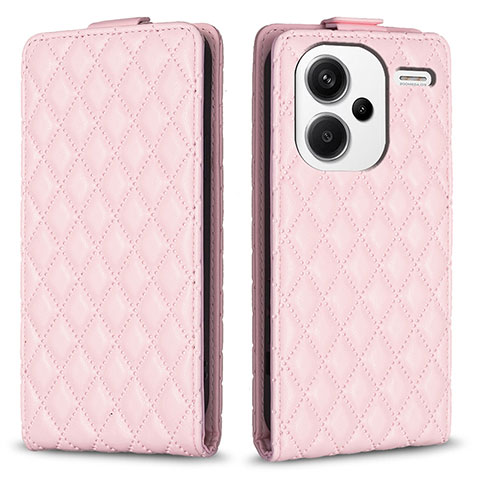 Coque Portefeuille Livre Cuir Etui Clapet B20F pour Xiaomi Redmi Note 13 Pro+ Plus 5G Or Rose