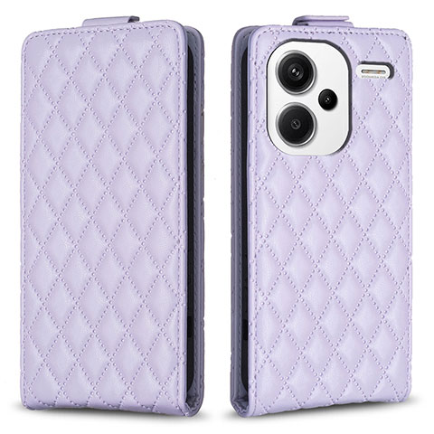 Coque Portefeuille Livre Cuir Etui Clapet B20F pour Xiaomi Redmi Note 13 Pro+ Plus 5G Violet Clair