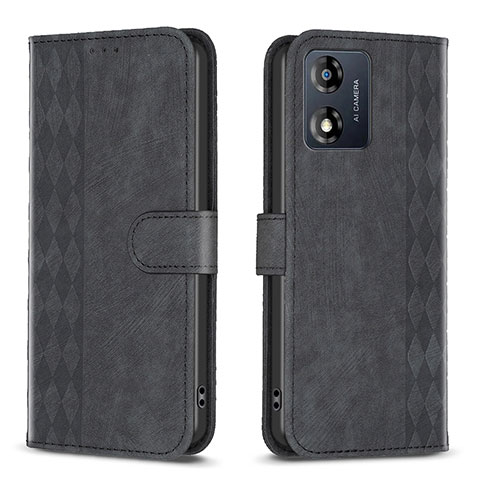 Coque Portefeuille Livre Cuir Etui Clapet B21F pour Motorola Moto E13 Noir