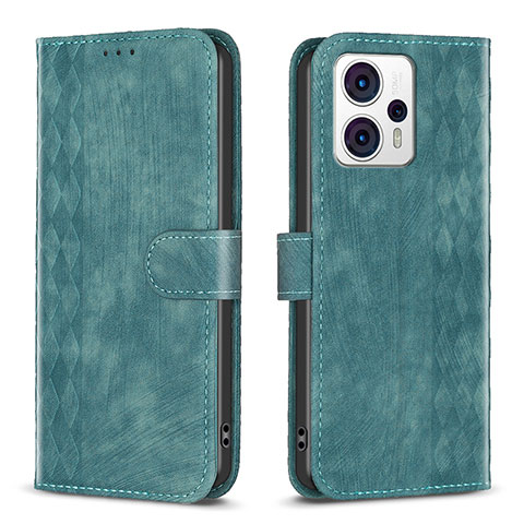 Coque Portefeuille Livre Cuir Etui Clapet B21F pour Motorola Moto G13 Vert