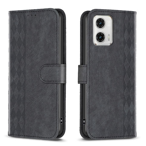 Coque Portefeuille Livre Cuir Etui Clapet B21F pour Motorola Moto G73 5G Noir