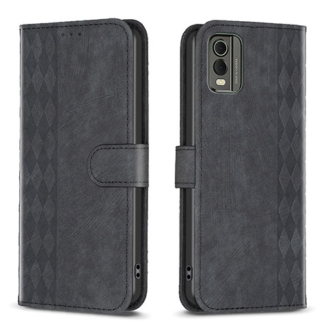 Coque Portefeuille Livre Cuir Etui Clapet B21F pour Nokia C210 Noir