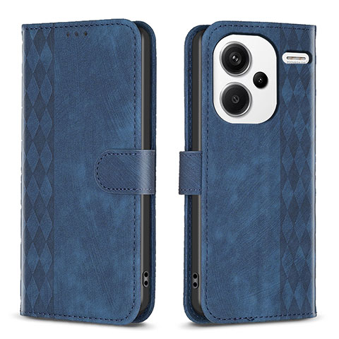 Coque Portefeuille Livre Cuir Etui Clapet B21F pour Xiaomi Redmi Note 13 Pro+ Plus 5G Bleu