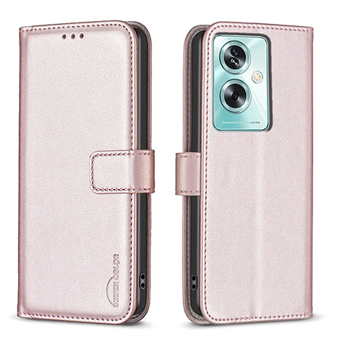 Coque Portefeuille Livre Cuir Etui Clapet B22F pour Oppo A2 5G Or Rose