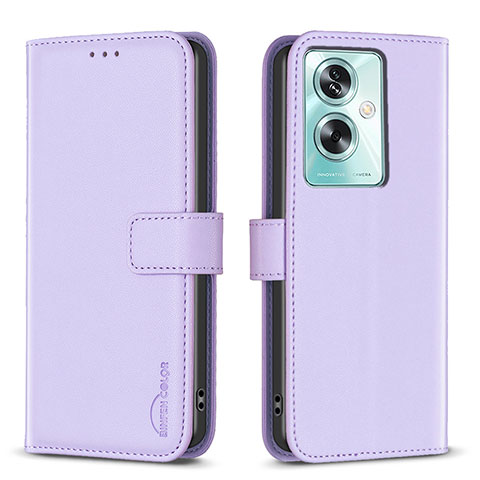 Coque Portefeuille Livre Cuir Etui Clapet B22F pour Oppo A79 5G Violet Clair