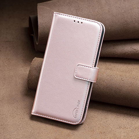 Coque Portefeuille Livre Cuir Etui Clapet B22F pour Oppo A96 5G Or Rose