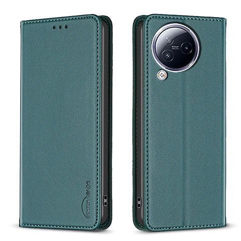 Coque Portefeuille Livre Cuir Etui Clapet B22F pour Xiaomi Civi 3 5G Vert