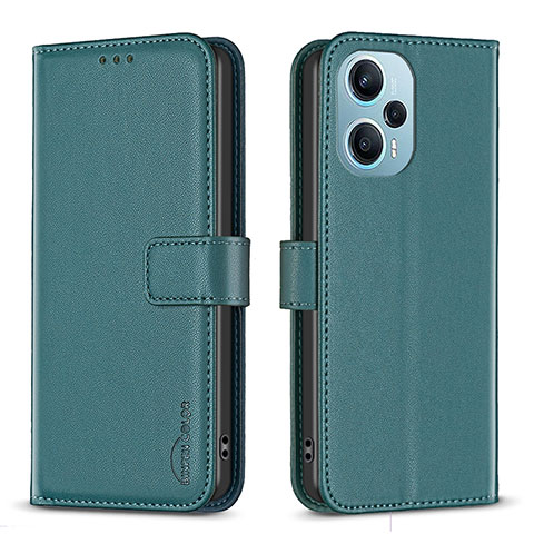 Coque Portefeuille Livre Cuir Etui Clapet B22F pour Xiaomi Poco F5 5G Vert