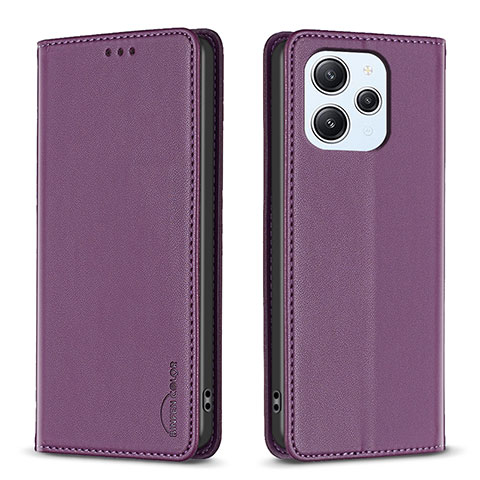 Coque Portefeuille Livre Cuir Etui Clapet B22F pour Xiaomi Redmi 12 4G Violet