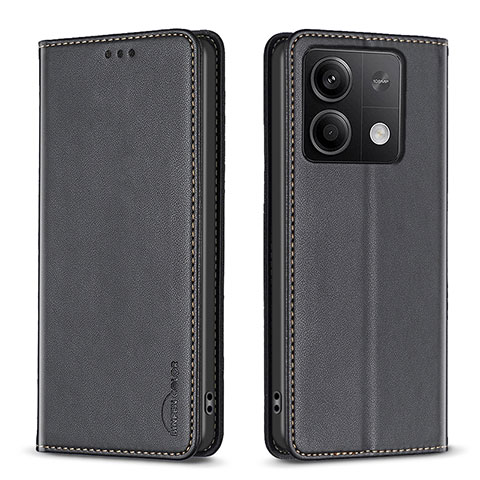 Coque Portefeuille Livre Cuir Etui Clapet B22F pour Xiaomi Redmi Note 13 5G Noir