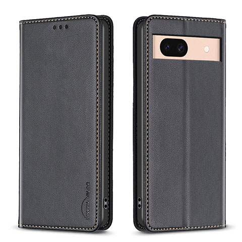 Coque Portefeuille Livre Cuir Etui Clapet B23F pour Google Pixel 8a 5G Noir