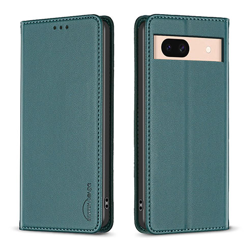 Coque Portefeuille Livre Cuir Etui Clapet B23F pour Google Pixel 8a 5G Vert