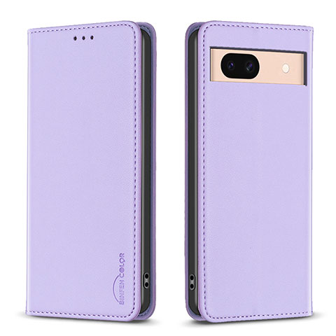 Coque Portefeuille Livre Cuir Etui Clapet B23F pour Google Pixel 8a 5G Violet Clair