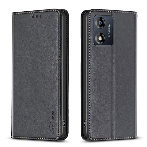 Coque Portefeuille Livre Cuir Etui Clapet B23F pour Motorola Moto E13 Noir