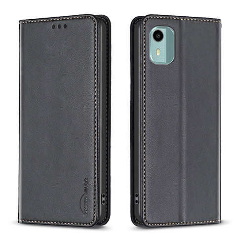 Coque Portefeuille Livre Cuir Etui Clapet B23F pour Nokia C12 Noir