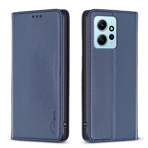 Coque Portefeuille Livre Cuir Etui Clapet B23F pour Xiaomi Redmi Note 12 4G Bleu