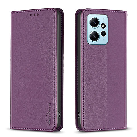 Coque Portefeuille Livre Cuir Etui Clapet B23F pour Xiaomi Redmi Note 12 4G Violet