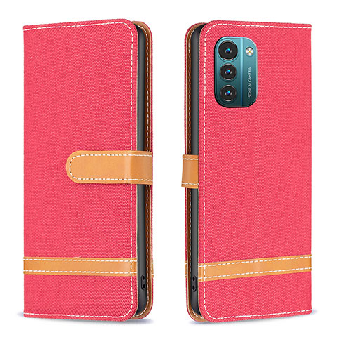 Coque Portefeuille Livre Cuir Etui Clapet B24F pour Nokia G21 Rouge