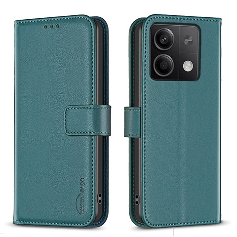 Coque Portefeuille Livre Cuir Etui Clapet B24F pour Xiaomi Redmi Note 13 5G Vert