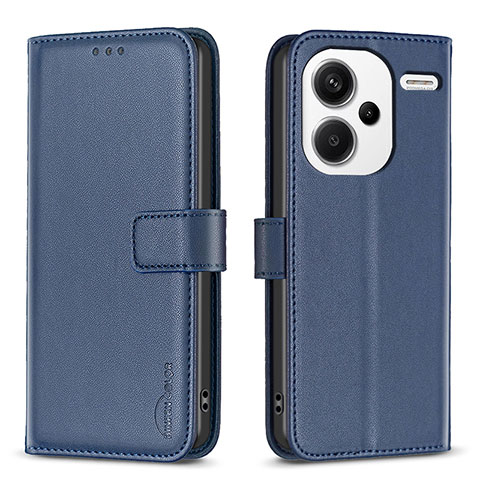 Coque Portefeuille Livre Cuir Etui Clapet B24F pour Xiaomi Redmi Note 13 Pro+ Plus 5G Bleu