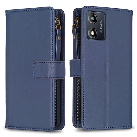 Coque Portefeuille Livre Cuir Etui Clapet B25F pour Motorola Moto E13 Bleu