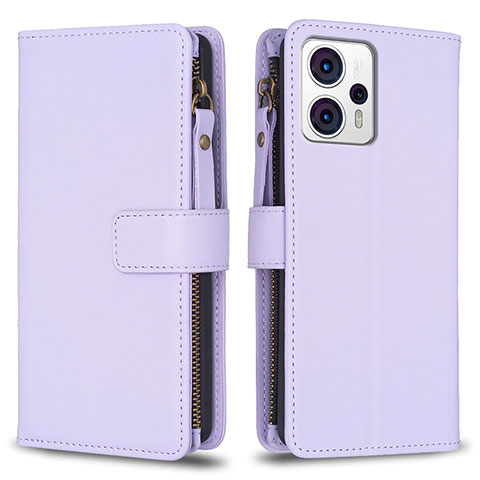 Coque Portefeuille Livre Cuir Etui Clapet B25F pour Motorola Moto G23 Violet Clair