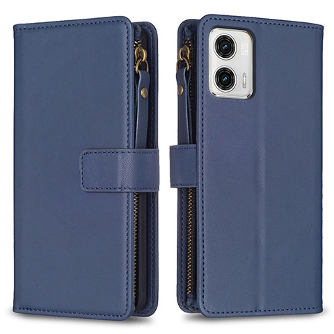 Coque Portefeuille Livre Cuir Etui Clapet B25F pour Motorola Moto G73 5G Bleu