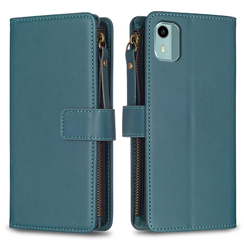 Coque Portefeuille Livre Cuir Etui Clapet B25F pour Nokia C12 Pro Vert